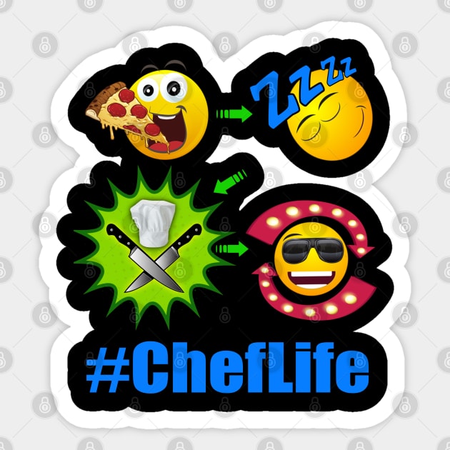 Chef Life Cooking Lifestyle #ChefLife Pizza Sticker by Duds4Fun